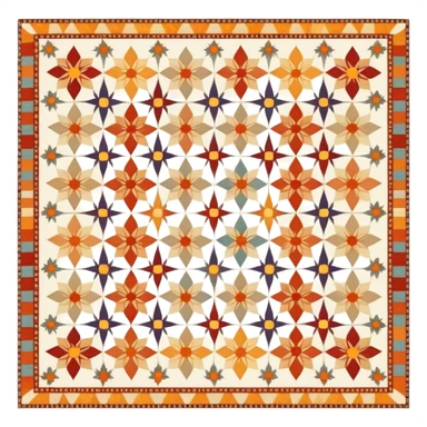 Cozy Indian quilt blanket sticker