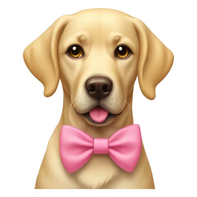 yellow lab with pink bow sticker
