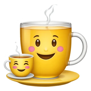 emoji drinking tea  sticker