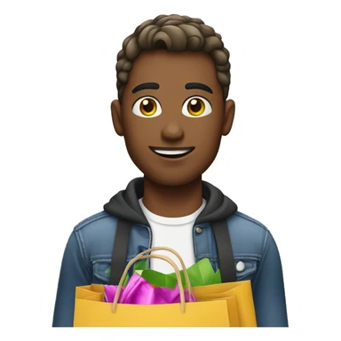 Gay guy with shopping bags sticker