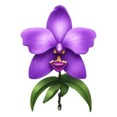 Purple orchids with a white background and a black bow around the stems  sticker