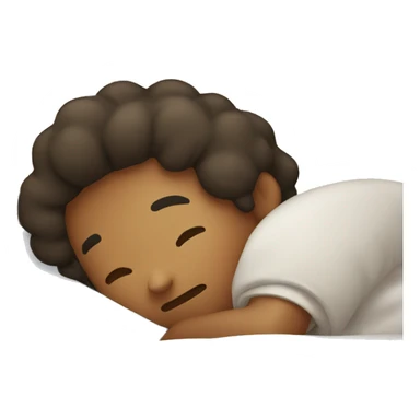 A boy sleeping in bed sticker