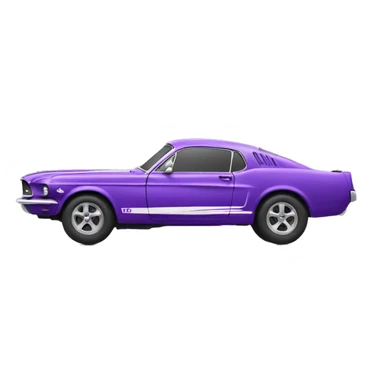 Purple mustang car sticker