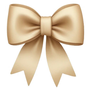 Beige bow sticker
