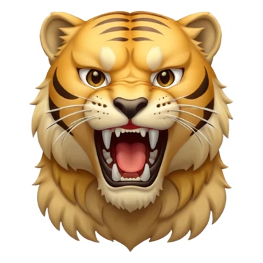 Create a Sabertooth Tiger roaring, make it fierce sticker