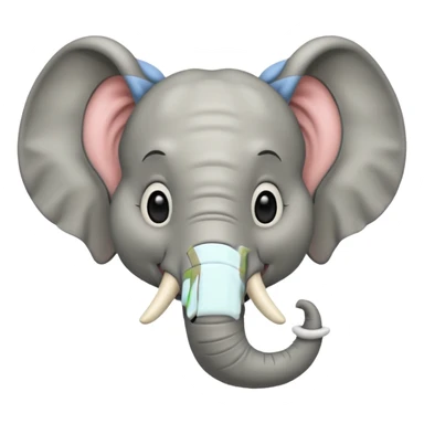 Cute elephant head sticker