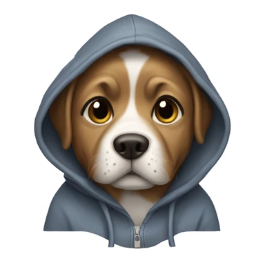 dog wearing a hoodie  sticker