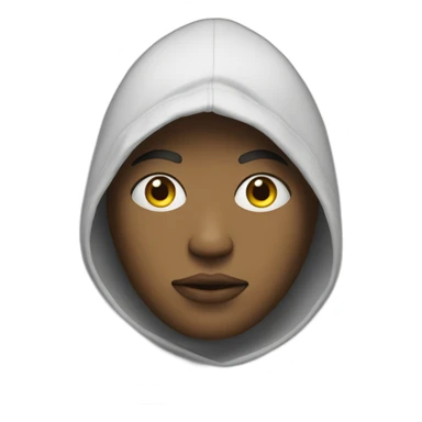 hood over entire face with just eyes sticker