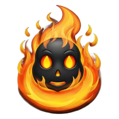Black fire sticker