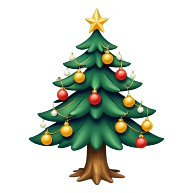 Albero di Natale con luci calde senza palline  sticker