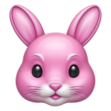 crystal bunny pink sticker
