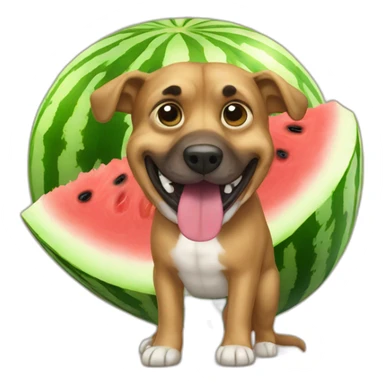 big watermelon dog sticker