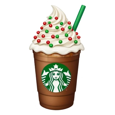 Iced Christmas Starbucks coffee sticker