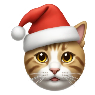 Cat with a Christmas Hat  sticker