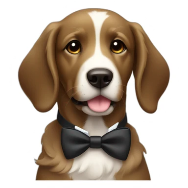 girl black retriever with a white tie in the middle of her chest and very cute eyes sticker