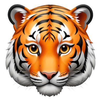 Bengal tiger with orange fur and black stripes sticker