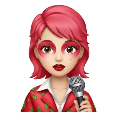 strawberry be hand the mic  sticker