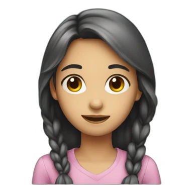 Girl while processing the conversation  sticker