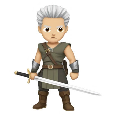 serious trunks with sword sticker