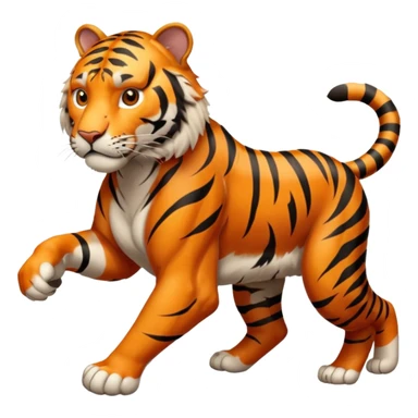 High resolution of a runnig tigar sticker