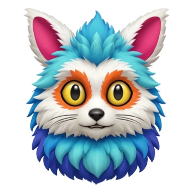 Skogen-Labubu-Trico-Fakémon-hybrid-creature (full body)  sticker