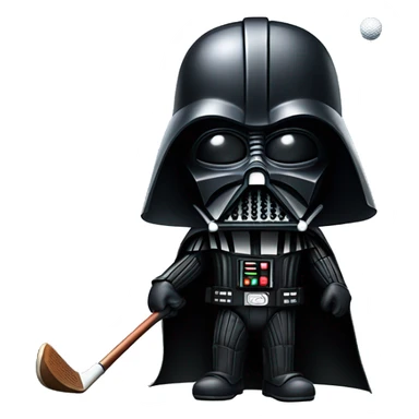 Darth Vader with golf club sticker