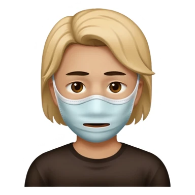 sad under the mask sticker