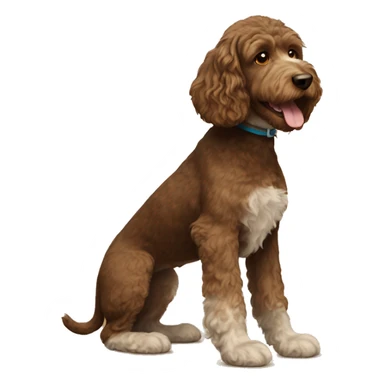 Brown and gold Sproodle sticker