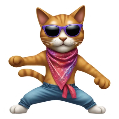 Cat break dancer sticker
