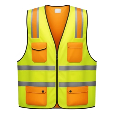 create a realistic emoji of a small construction worker vest sticker