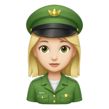 Green uniform t shirt girl no hat sticker