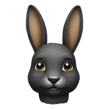 Lapine moitié du visage tout noir sticker