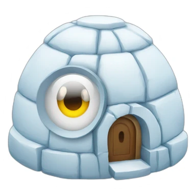 igloo with two eyes sticker