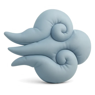 gusts of wind, stylized and soft cushion style sticker