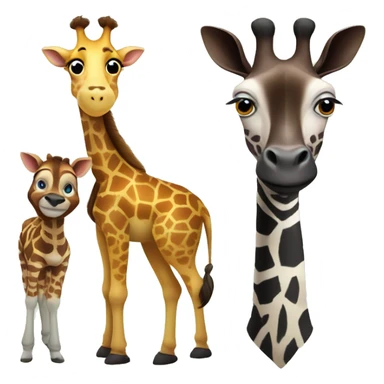 Giraffe and okapi  sticker