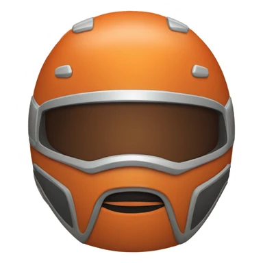 orange motorycle helmet sticker