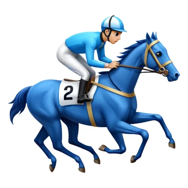 horse racing blue sticker