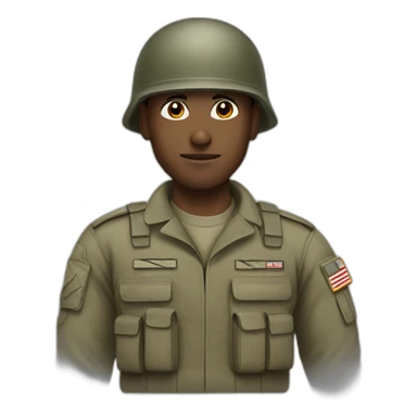 Soldier salutating sticker