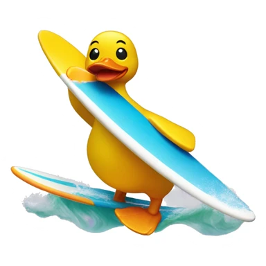 rubber duck riding a surf board sticker