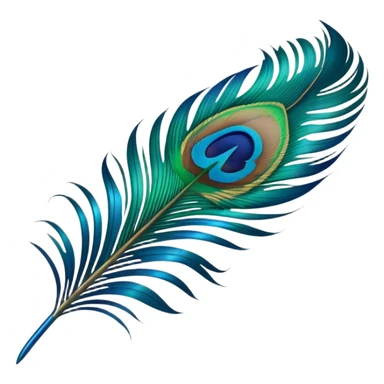 Peacock feather from Krishna bhagwan sticker
