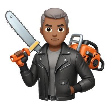 Ashy slashy with chain saw on his right hand sticker