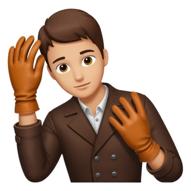 putting on glove sticker