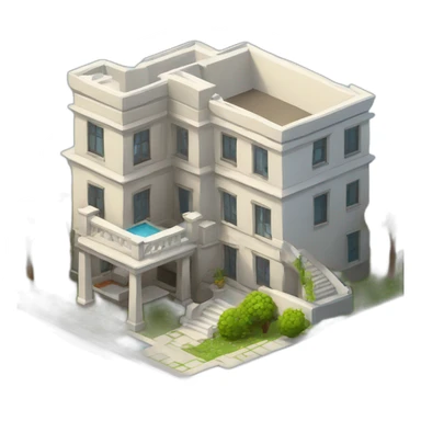 3d-isometric-Mansion-modern sticker