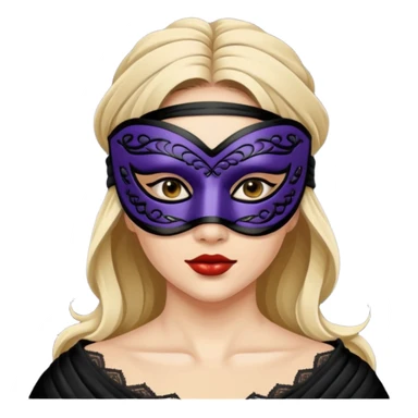 blindfolded masked woman sticker