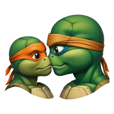 Ninja turtle kiss sticker