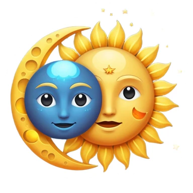 Sun and the moon solstice sticker