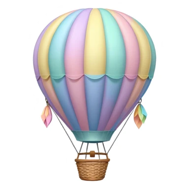 pastel hot air balloon  sticker