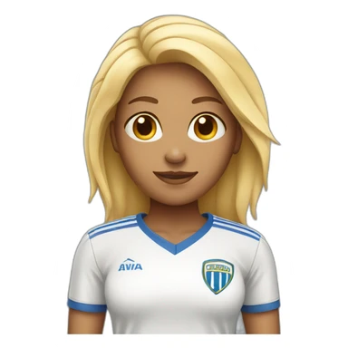 Female wearing soccer shirt sticker