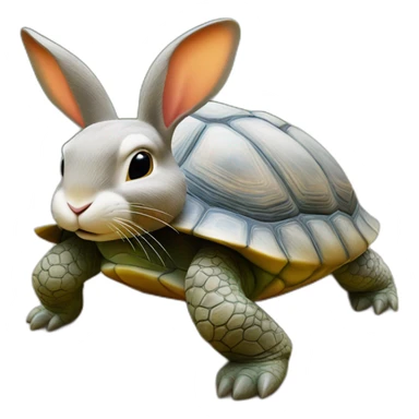 Lapin sur tortue sticker