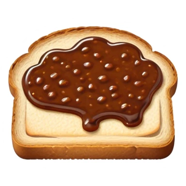 slice of bread with with a squeeze of vegemite sauce on top sticker